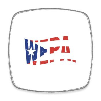 Wepa Proud Puerto Rican Latino Pride Latina - Viereckiger Kühlschrankmagnet - Weiß - Vorne