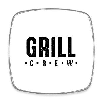 Grill Crew - Square fridge magnet - white - Front