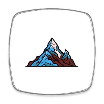 Mountains Symbol - Viereckiger Kühlschrankmagnet - Weiß - Vorne