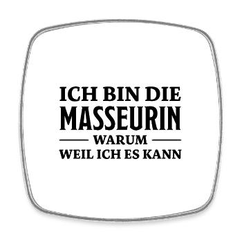 Masseurin Spruch Beruf Massage Masseurin Geschenk - Viereckiger Kühlschrankmagnet - Weiß - Vorne