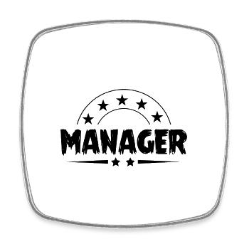 Manager Beruf - Viereckiger Kühlschrankmagnet - Weiß - Vorne