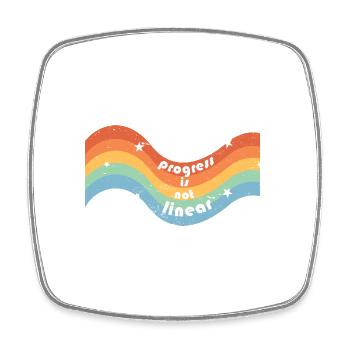 Progress Is Not Linear ABA Therapist Behavioral - Square fridge magnet - white - Front