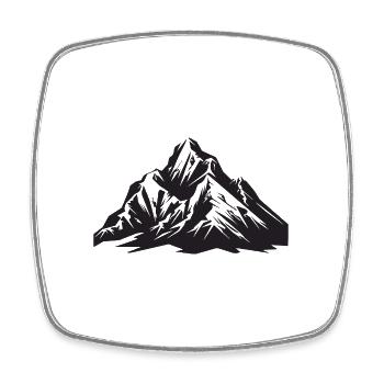 Berge Natur - Viereckiger Kühlschrankmagnet - Weiß - Vorne