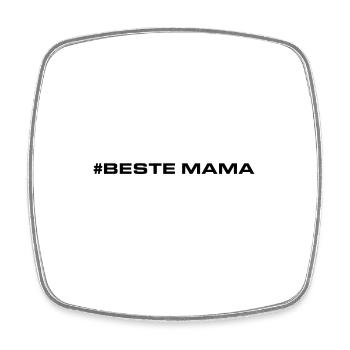 Beste Mama Herzen Liebe - Viereckiger Kühlschrankmagnet - Weiß - Vorne