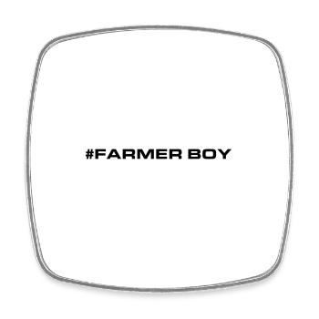 Farmer Boy Heart Love - Square fridge magnet - white - Front