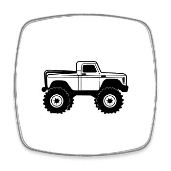 Monster Truck - Square fridge magnet - white - Front