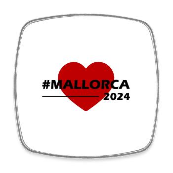 Mallorca 2024 Herz Liebe - Viereckiger Kühlschrankmagnet - Weiß - Vorne