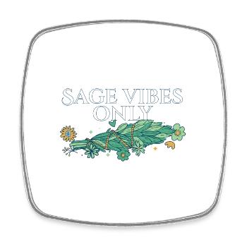 Burning Sage Vibes Only Smudge Sticks guérison - Magnet carré - blanc - Devant