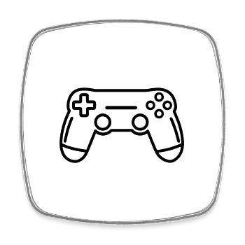 Video games controller - Square fridge magnet - white - Front