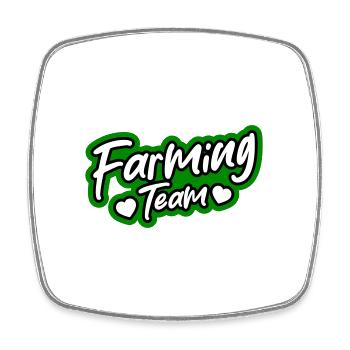 Farming Team - Viereckiger Kühlschrankmagnet - Weiß - Vorne