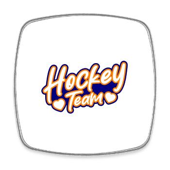 Équipe de hockey - Magnet carré - blanc - Devant