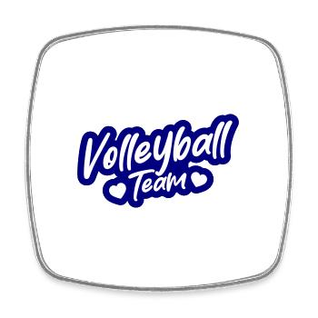 Volleyball Team - Square fridge magnet - white - Front