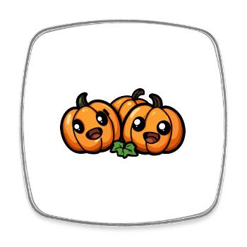 Pumpkin Halloween Cute Comic - Square fridge magnet - white - Front