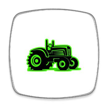 Traktor Landwirtschaft Symbol - Viereckiger Kühlschrankmagnet - Weiß - Vorne