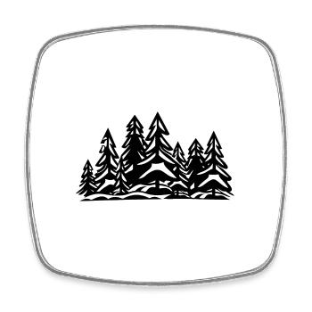 Forest Trees - Square fridge magnet - white - Front