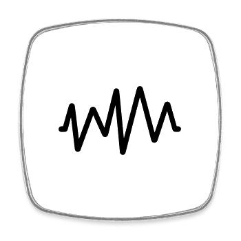 Pulse - Square fridge magnet - white - Front