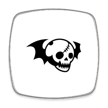 Skull - Square fridge magnet - white - Front