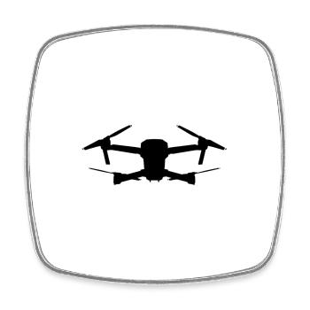 DJI MAVIC PRO DRONE - Viereckiger Kühlschrankmagnet - Weiß - Vorne