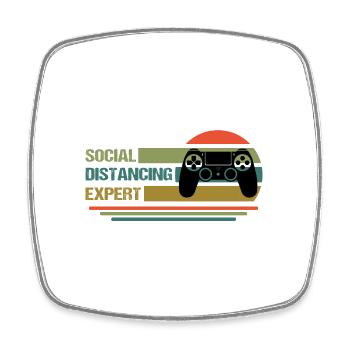 Social Distancing Expert Video Game Player Gaming - Viereckiger Kühlschrankmagnet - Weiß - Vorne