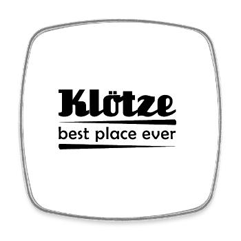 Klötze - Stadt best place ever - Viereckiger Kühlschrankmagnet - Weiß - Vorne