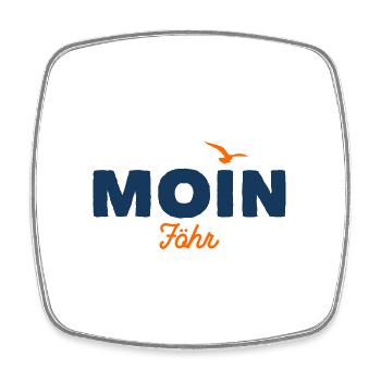 Nordsee Moin Föhr - Viereckiger Kühlschrankmagnet - Weiß - Vorne