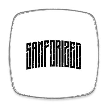 Sanforized - Viereckiger Kühlschrankmagnet - Weiß - Vorne