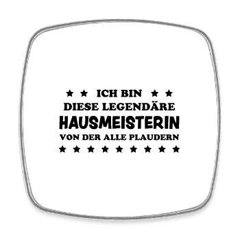 Hausmeisterin Lustig Spruch Hausverwalter Geschenk - Viereckiger Kühlschrankmagnet - Weiß - Vorne