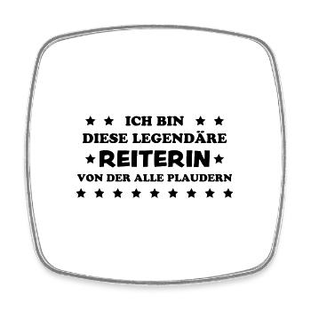 Reiterin Reiten Lustiger Spruch Pferde Geschenk - Viereckiger Kühlschrankmagnet - Weiß - Vorne