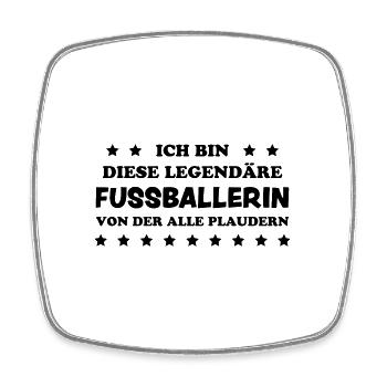 Fußballerin Spruch Sport Lustiger Fußball Geschenk - Viereckiger Kühlschrankmagnet - Weiß - Vorne