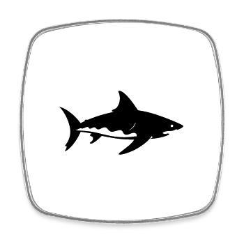 Shark - Square fridge magnet - white - Front