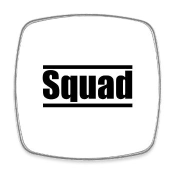 Squad - Viereckiger Kühlschrankmagnet - Weiß - Vorne