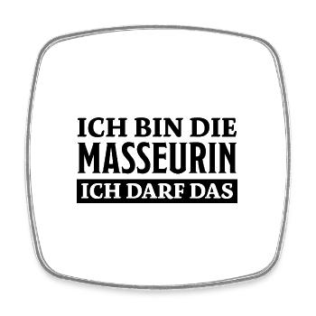 Masseurin Spruch Beruf Massage Masseurin Geschenk - Viereckiger Kühlschrankmagnet - Weiß - Vorne
