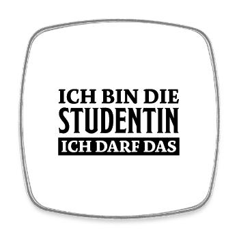 Studentin Spruch Universität Studentin Geschenk - Viereckiger Kühlschrankmagnet - Weiß - Vorne