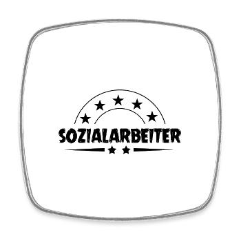 Sozialarbeiter Beruf - Viereckiger Kühlschrankmagnet - Weiß - Vorne