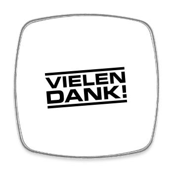 Vielen Dank Danke - Viereckiger Kühlschrankmagnet - Weiß - Vorne