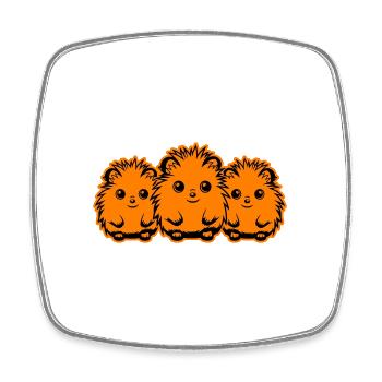 Hérisson Mignon Mignon Bébé - Magnet carré - blanc - Devant