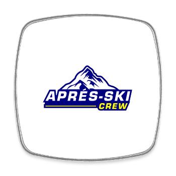Apres Ski Crew - Viereckiger Kühlschrankmagnet - Weiß - Vorne