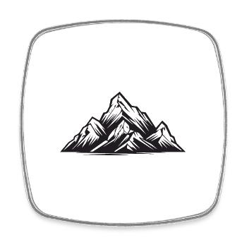 Mountains Nature Symbol - Square fridge magnet - white - Front