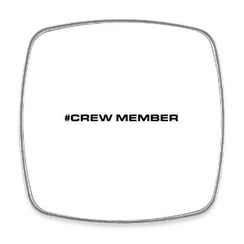 Crew Mitglied Herz Liebe - Viereckiger Kühlschrankmagnet - Weiß - Vorne