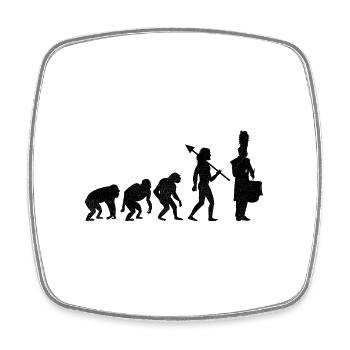 Drum Corps Evolution Marching Band Drum Music Perc - Square fridge magnet - white - Front