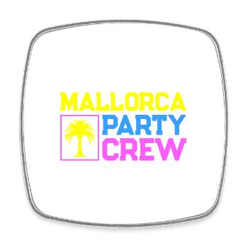 Mallorca Party Crew - Viereckiger Kühlschrankmagnet - Weiß - Vorne