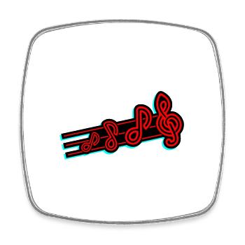 Musical Notes Music Symbol - Square fridge magnet - white - Front
