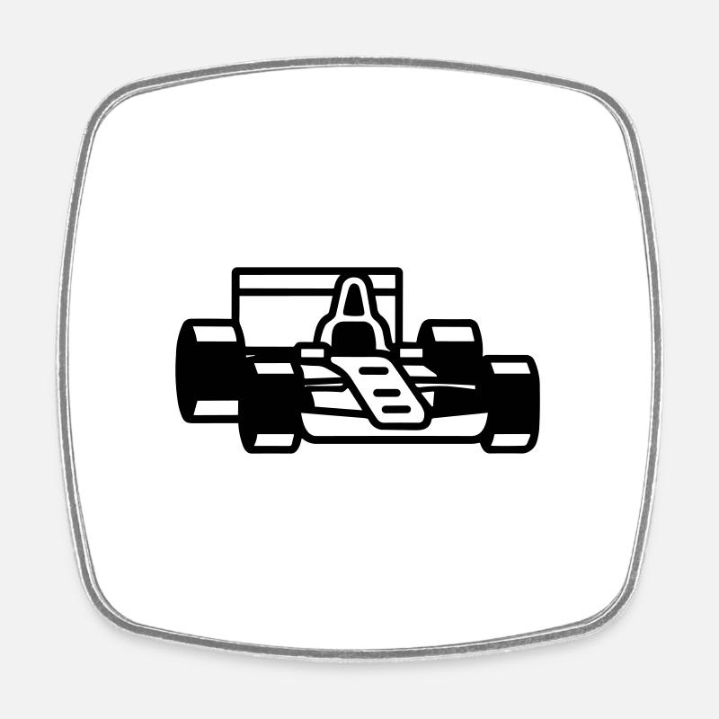 F1 Race Car - Square fridge magnet - white