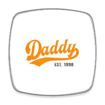 Daddy - Meilleur papa papa du monde - est. 1998 - Magnet carré - blanc - Devant