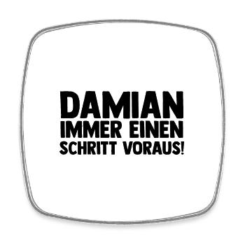 First name Damian - Square fridge magnet - white - Front