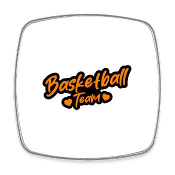 Équipe de basket-ball - Magnet carré - blanc - Devant