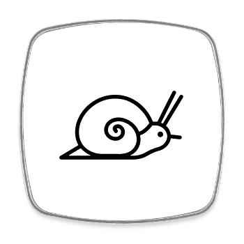 Snail - Square fridge magnet - white - Front