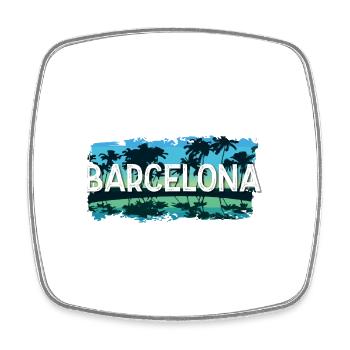 Barcelona - Viereckiger Kühlschrankmagnet - Weiß - Vorne