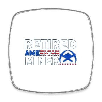 Miners Underground Mining Underground Mining - Square fridge magnet - white - Front