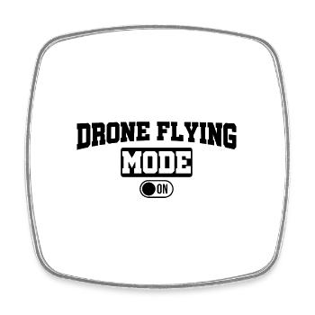 Drone Flying Mode On Drone Flying Quadcopter RC Pi - Square fridge magnet - white - Front